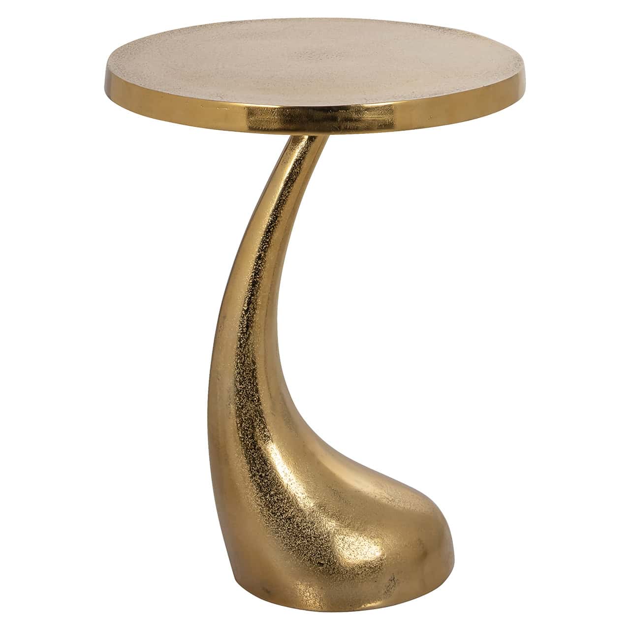 Richmond Interiors Dolphin Gold Round Side Table