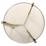 Richmond Interiors Avery Brushed Gold & Glass Round Side Table