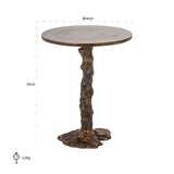 Richmond Interiors Misty Melted Bronze Round Side Table