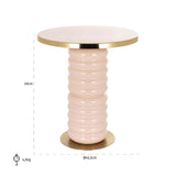 Richmond Interiors Bonsai Pink & Gold Side Table