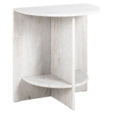 Richmond Interiors Lansky White Rajasthan Marble Side Table