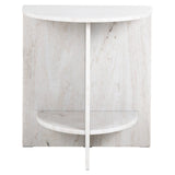 Richmond Interiors Lansky White Rajasthan Marble Side Table
