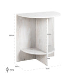 Richmond Interiors Lansky White Rajasthan Marble Side Table