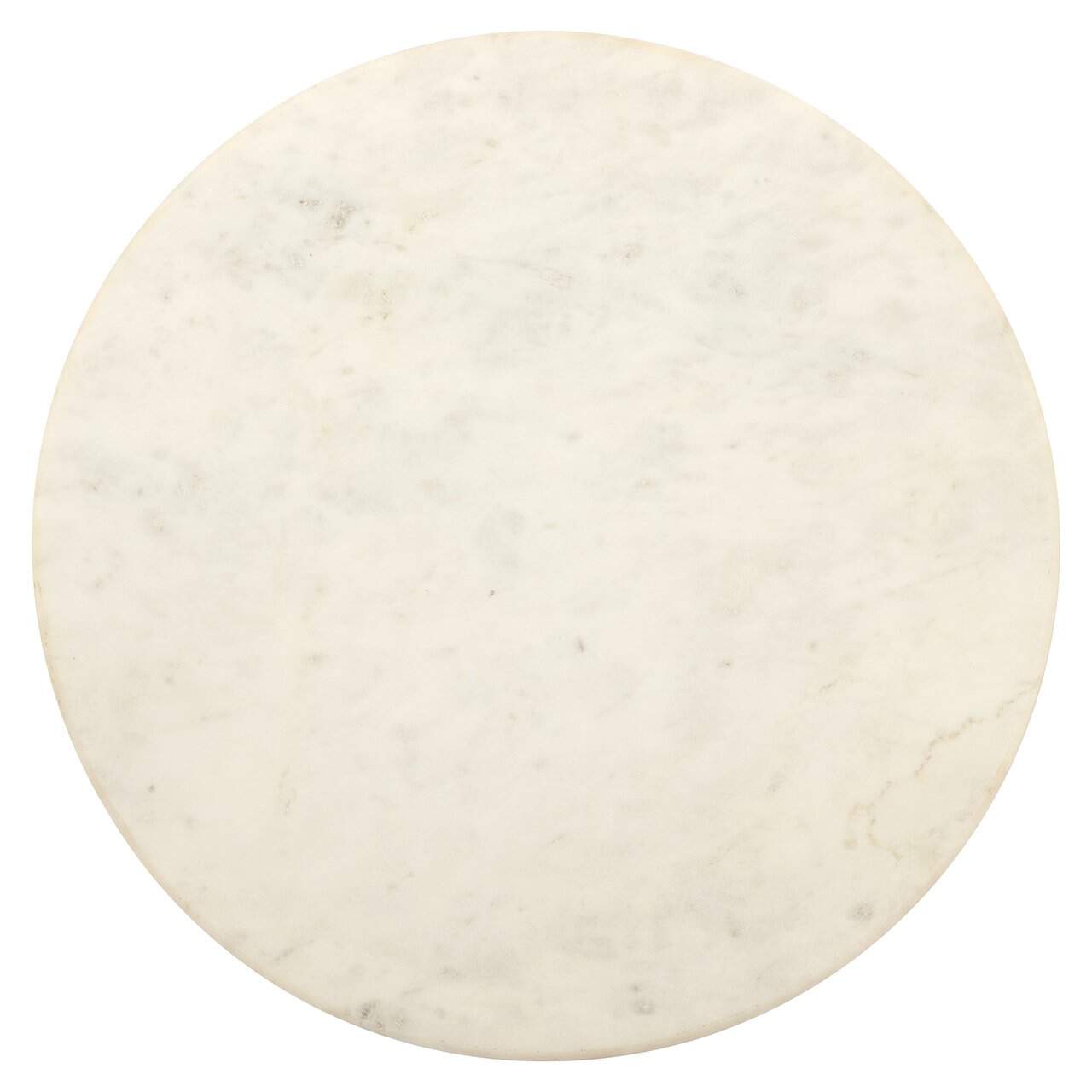 Richmond Interiors Barbara White Glass & Gold Round Side Table