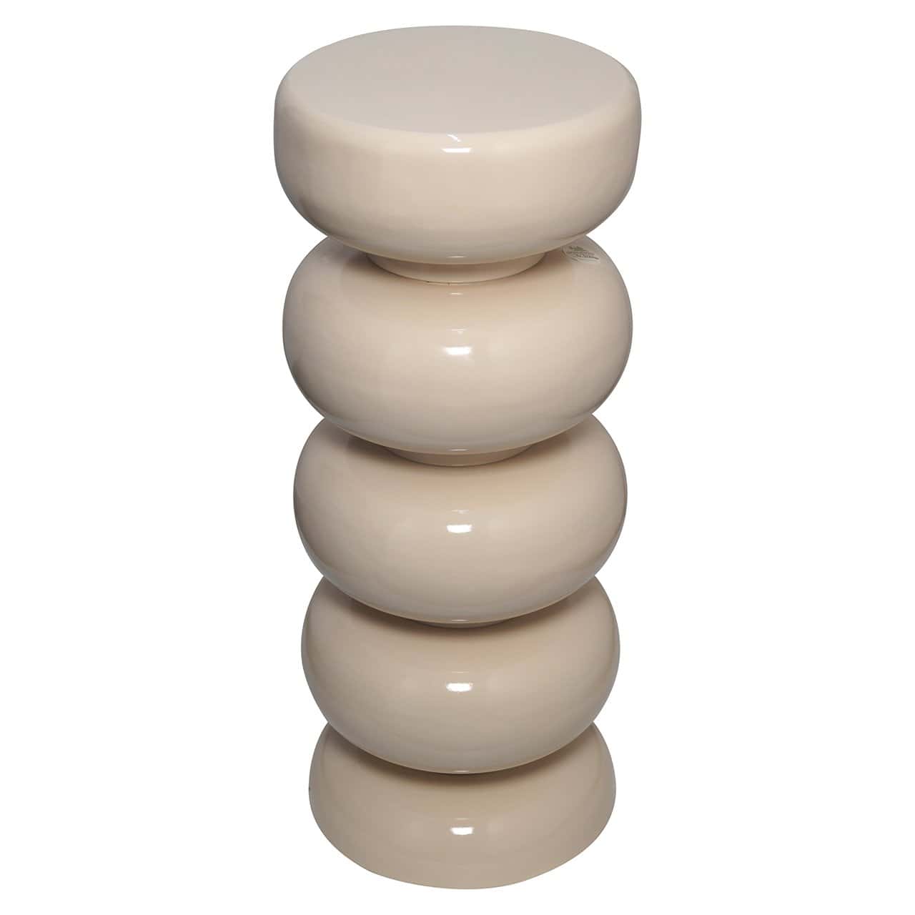 Richmond Interiors Jari Ripple Beige Column Side Table