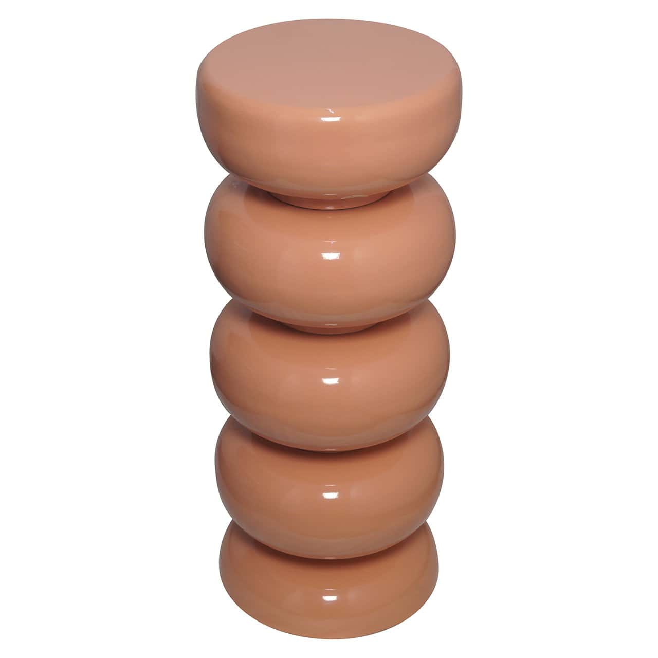 Richmond Interiors Jari Ripple Blush Pink Column Side Table