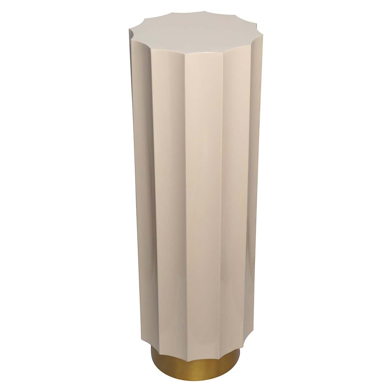 Richmond Interiors Isabelle Gold & Beige Column Side Table