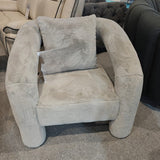 Angel Grey Boucle Velvet Dining Chair