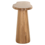 Richmond Interiors Riva Carved Natural Oak Wood Abstract Console Table