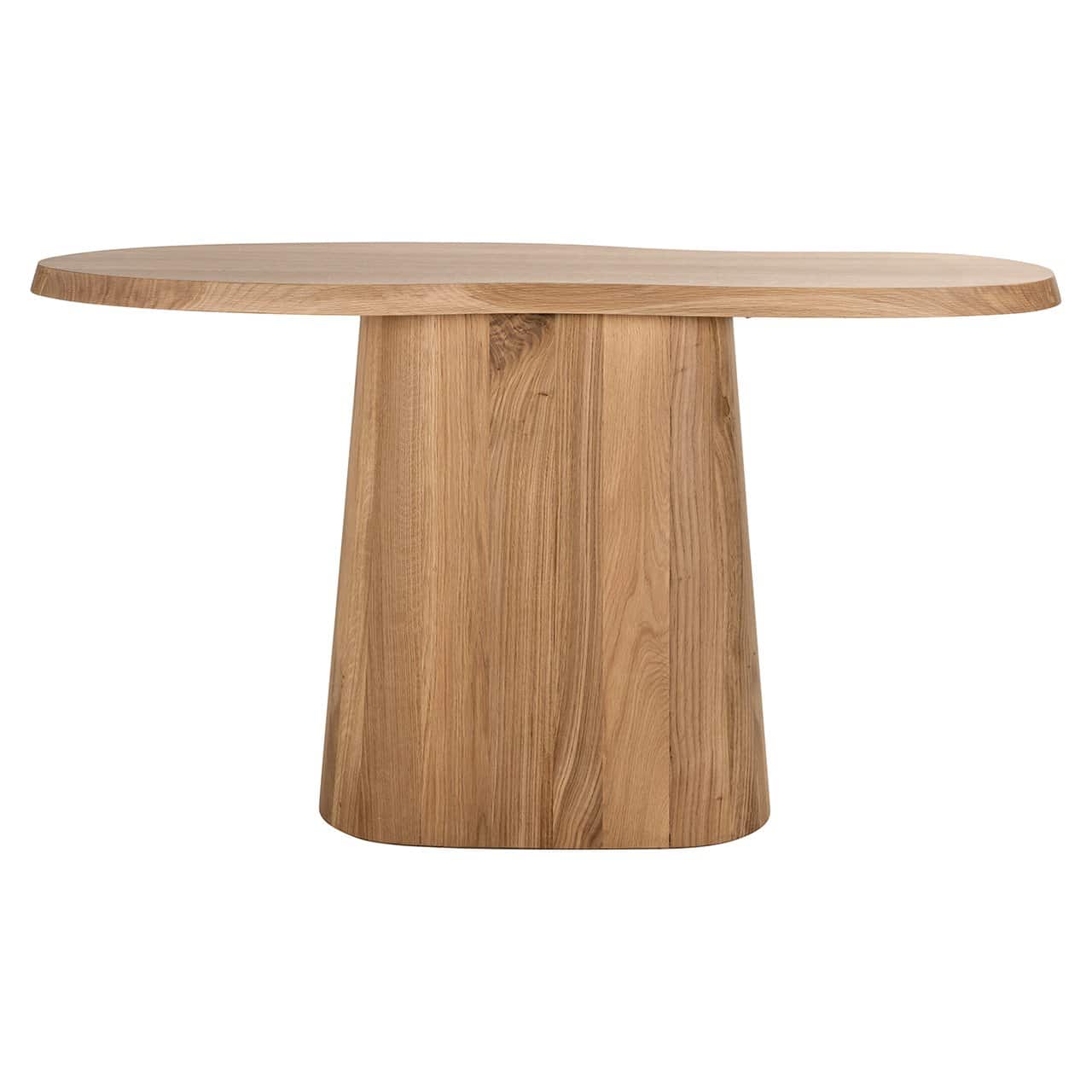 Richmond Interiors Riva Carved Natural Oak Wood Abstract Console Table