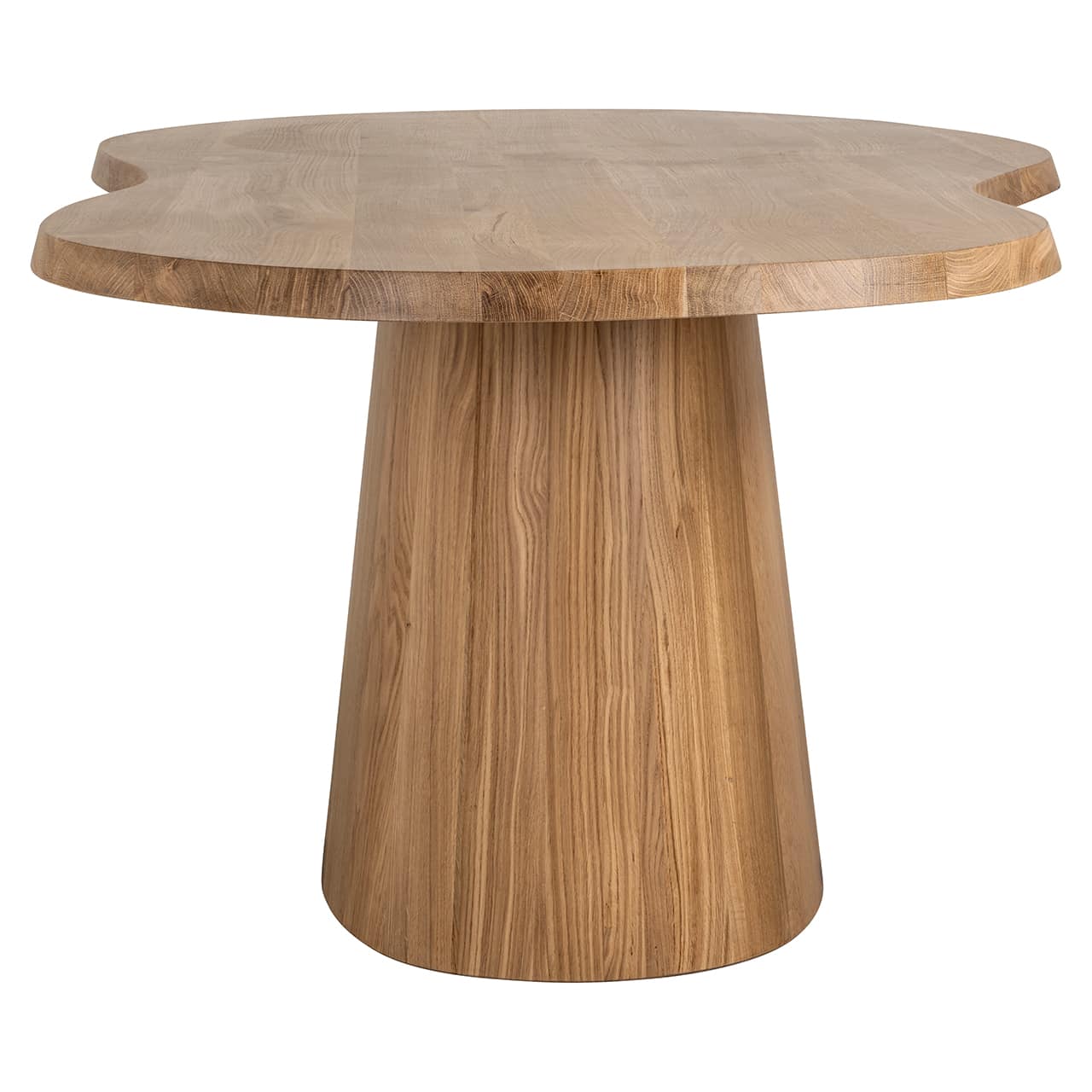 Richmond Interiors Riva Carved Natural Oak Wood Abstract Dining Table| 230 Cm