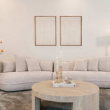 Richmond Interiors Biltmore Italian Travertine Beige Side Table