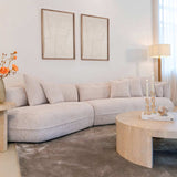 Richmond Interiors Biltmore Italian Travertine Beige Side Table