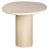 Richmond Interiors Renaissance Italian Travertine Beige Oval Dining Table