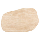 Richmond Interiors Fictus Beige Travertine Abstract Rounded Coffee Table