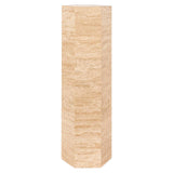 Richmond Interiors Vespin Hexagon Travertine Column Side Table
