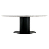 Richmond Interiors Brodman White Marble Dining Table | 6 Seater
