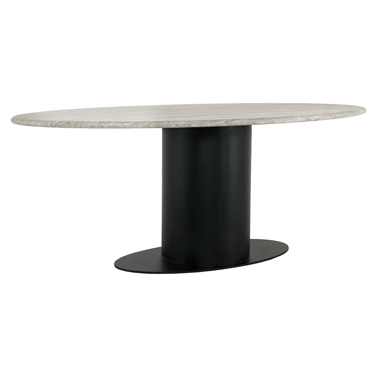 Richmond Interiors Brodman White Marble Dining Table | 6 Seater