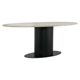 Richmond Interiors Brodman White Marble Dining Table | 6 Seater