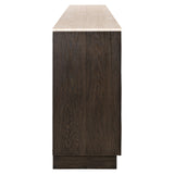 Richmond Interiors Claremont Brown 4 Door Sideboard 2 Shelves