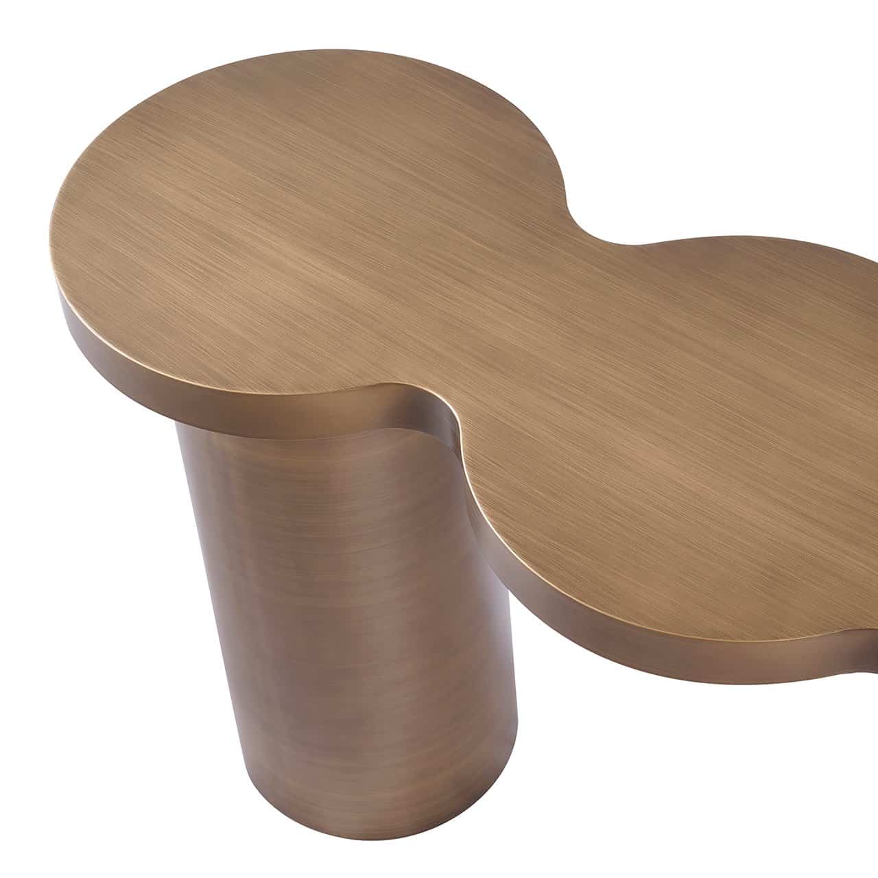 Richmond Interiors Bubba Brushed Gold Console Table