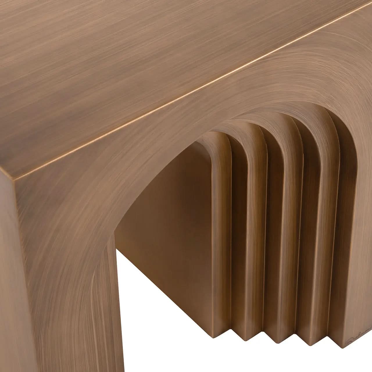 Richmond Interiors Vevey End Table in Brushed Gold