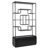Richmond Interiors Bonvoy Black Oak Wood Display Unit