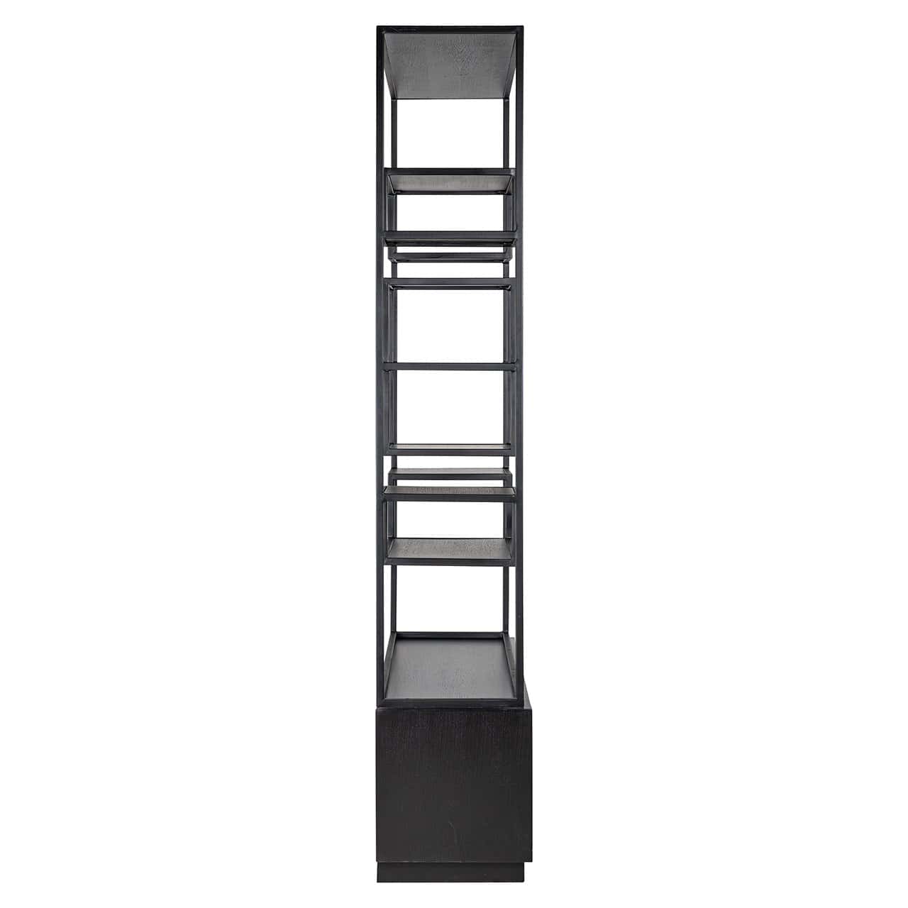 Richmond Interiors Bonvoy Black Oak Wood Display Unit
