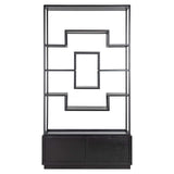Richmond Interiors Bonvoy Black Oak Wood Display Unit