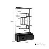 Richmond Interiors Bonvoy Black Oak Wood Display Unit