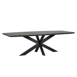 Richmond Interiors Bonvoy Black Oak Wood Dining Table | 8 Seater