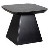Richmond Interiors Bonvoy Black Oak Wood Square Side Table