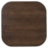Richmond Interiors Bonvoy Black & Walnut Brown Oak Wood Square Side Table