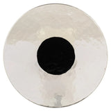 Richmond Interiors Aurora White Marble Side Table with Glass Top
