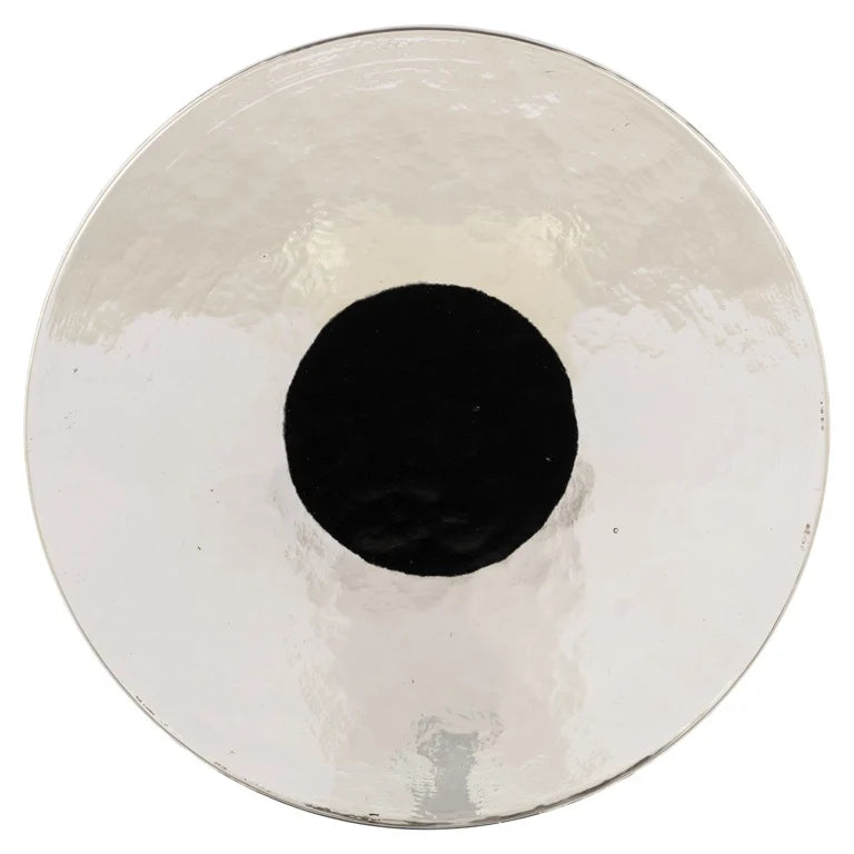 Richmond Interiors Aurora White Marble Side Table with Glass Top