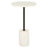 Richmond Interiors Misty Cream Marble Round Side Table