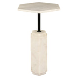 Richmond Interiors Misty Cream Marble Round Side Table