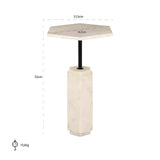 Richmond Interiors Misty Cream Marble Round Side Table
