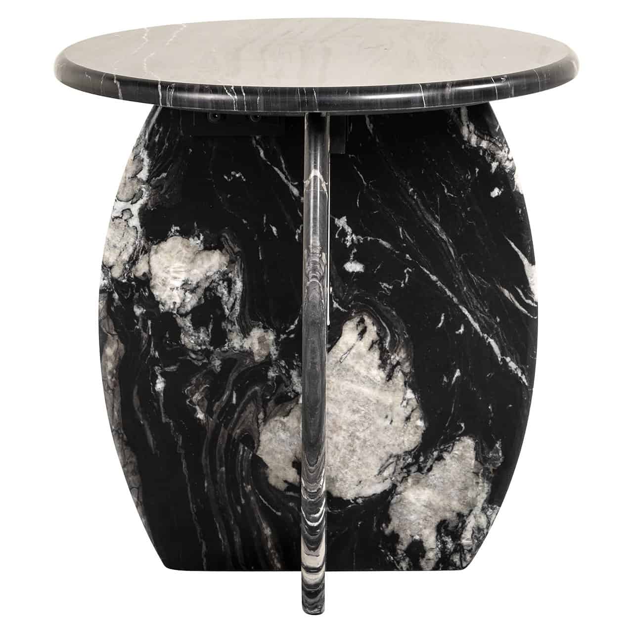 Richmond Interiors Bancroft Black Marble Side Table