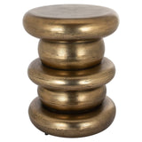 Richmond Interiors Ela Gold Stacked Round Side Table