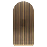 Richmond Interiors Les Arcs Brushed Gold Ribbed Cabinet