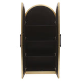 Richmond Interiors Les Arcs Brushed Gold Ribbed Cabinet
