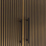 Richmond Interiors Les Arcs Brushed Gold Ribbed Cabinet