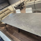 Montrose 180–240cm Grey Slate Mist Ceramic Marble Extending Dining Table