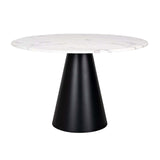 Richmond Interiors Degas White Marble Round Dining Table