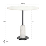Richmond Interiors Jagger White Marble Round Dining Table