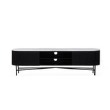 Lucerne 180cm Media Stand TV Unit Black Fluted