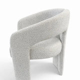Oscar Light Grey Fabric Boucle Dining Chair