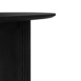 Lucerne Oval 200cm Dining Table - Black Ribbed Fluted