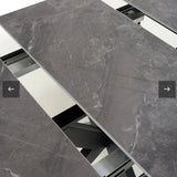Regent 140-180cm Grey Ceramic Marble Centre Extending Dining Table